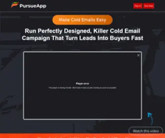 Pursueapp.in(Powerful Cold Email Marketing Platform For Businesses) Screenshot