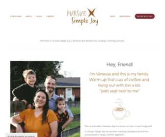 Pursuesimplejoy.com(Pursue Simple Joy) Screenshot