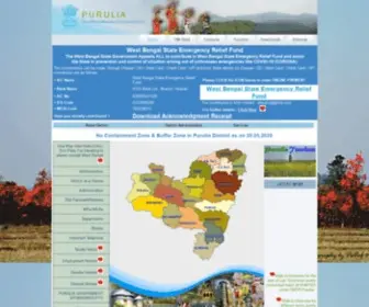 Purulia.gov.in(The Official Website of Purulia District) Screenshot
