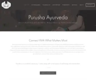 Purushaayurveda.com(Purusha Ayurveda) Screenshot