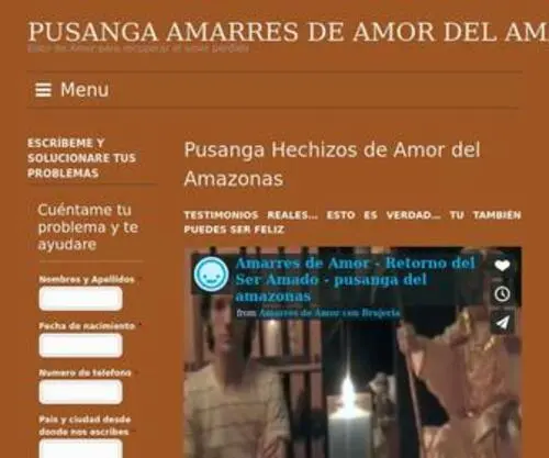 Pusanga.com(Hechizos de amor y amarres con pusanga) Screenshot