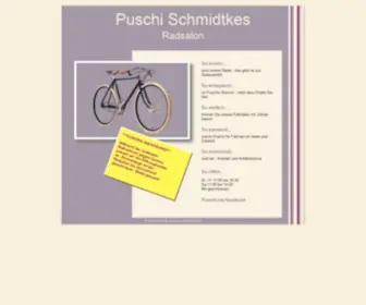 Puschi-SChmidtkes-Radsalon.de(Puschi Schmidtkes Radsalon) Screenshot