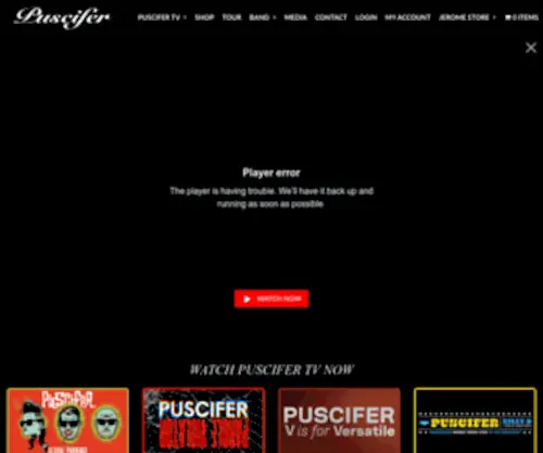 Puscifer.com(Puscifer enlarge their ever) Screenshot