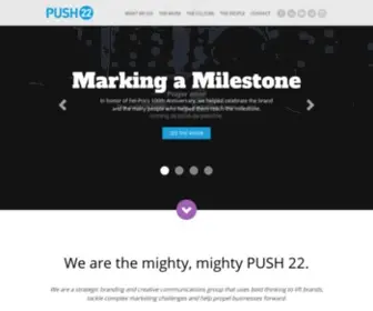 Push22.com(Strategic Branding and Creative Communications) Screenshot