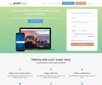 Pushblog.com(Web Push Notifications For Blogs) Screenshot