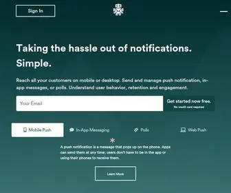Pushbots.com(Home) Screenshot