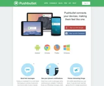 Pushbullet.com(Your devices working better together) Screenshot