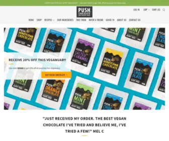 Pushchocolate.com(A delicious range of giant vegan chocolate buttons. All our chocolate) Screenshot