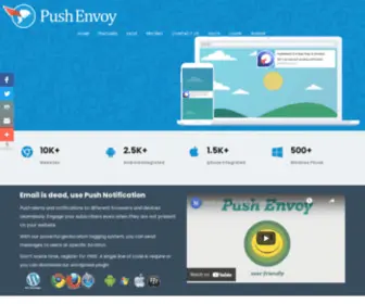 Pushenvoy.com(Push notification service for website and mobile apps) Screenshot