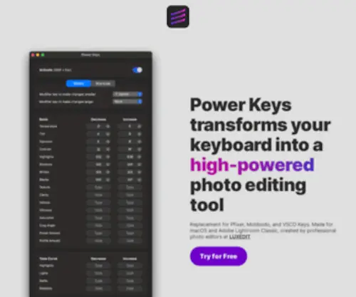 Pusherlabs.com(Power Keys for Adobe Lightroom Classic and macOS) Screenshot