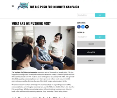 Pushformidwives.org(The Big Push for Midwives) Screenshot