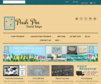 Pushpintravelmaps.com(Framed and Personalized World Travel Maps with Pins) Screenshot