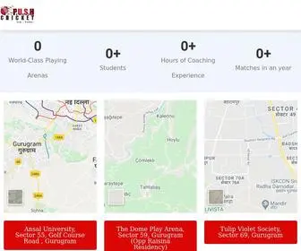 Pushsports.in(India's favourite cricket academy) Screenshot