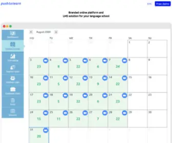 Pushtolearn.com(Online learning platform for language schools) Screenshot