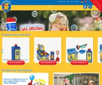 Pustefix.de(Zauberhafte Seifenblasen) Screenshot