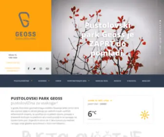 Pustolovski-Park-Geoss.si(Pustolovski park Geoss) Screenshot