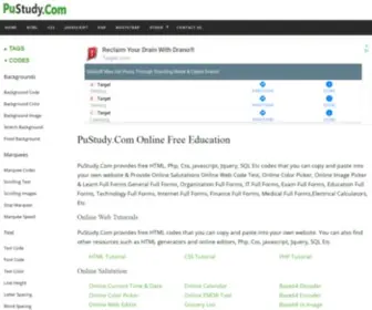 Pustudy.com(Online Free Education Offical Website & All Converter's) Screenshot