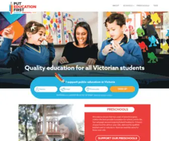 Puteducationfirst.com.au(Put Education First) Screenshot