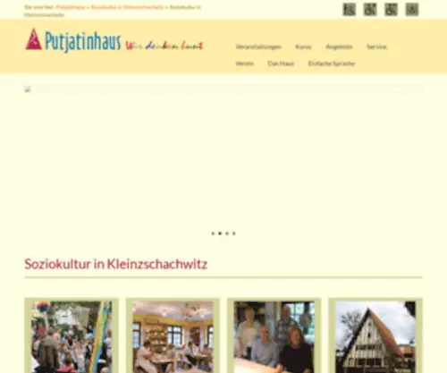 Putjatinhaus.de(Soziokultur in Kleinzschachwitz) Screenshot