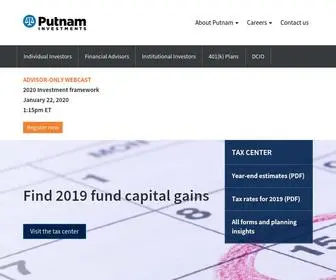 Putnam.com(ETFs, Mutual Funds, Institutional, and 529) Screenshot