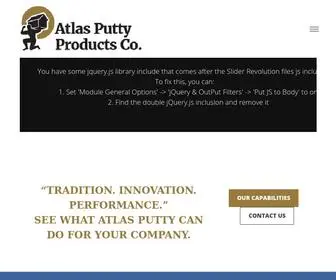 Putty.com(Atlas Putty Products) Screenshot