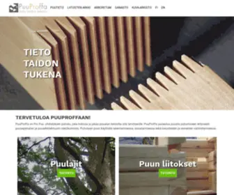 Puuproffa.fi(Tieto taidon tukena) Screenshot