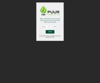 Puurcbdoil.com(PUUR CBD is dedicated in providing you with quality products and the education you need to make informed choices) Screenshot