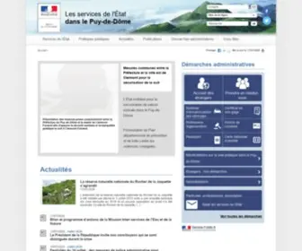 Puy-DE-Dome.gouv.fr(Internet des Services de l'Etat du Puy) Screenshot