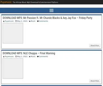 Puyamusic.com(The African Music Mp3 Download & Entertainment Platform) Screenshot