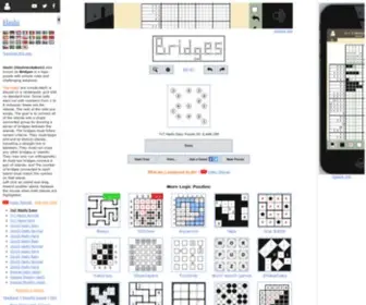 Puzzle-Bridges.com(Online puzzle game) Screenshot