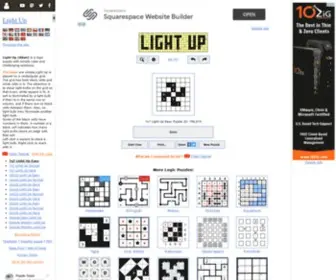 Puzzle-Light-UP.com(Light Up) Screenshot