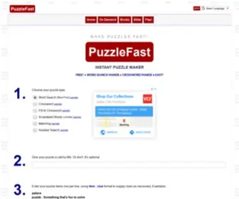 Puzzlefast.com(PuzzleFast Instant Puzzle Maker) Screenshot