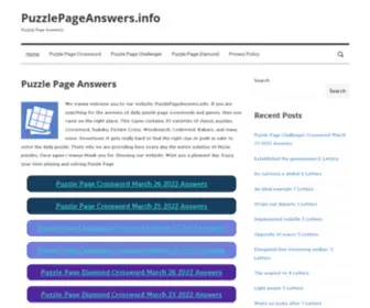 Puzzlepageanswers.info(Puzzle Page Answers) Screenshot