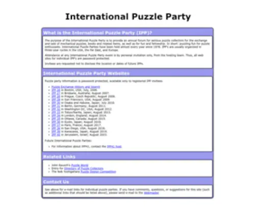 Puzzleparty.org(International Puzzle Party) Screenshot