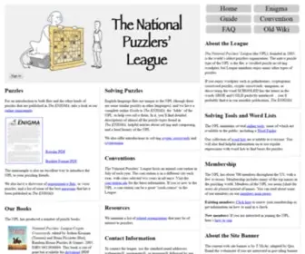 Puzzlers.org(The National Puzzlers' League) Screenshot