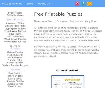 Puzzles-TO-Print.com(Puzzles to Print) Screenshot