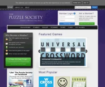 Puzzlesociety.com(Visit the puzzle society every day to play the world's best online puzzles and puzzle games) Screenshot