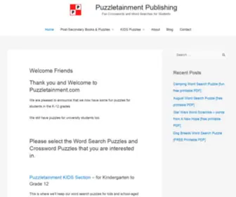 Puzzletainment.com(Free Printable Word Games for KIDS) Screenshot