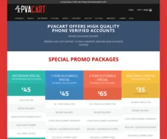 Pvacart.com(Buy Gmail Accounts) Screenshot