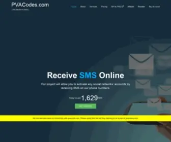 Pvacodes.com(Phone Verification Service) Screenshot