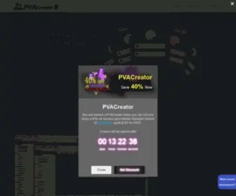 Pvacreator.com(PVA Creator) Screenshot