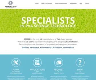 Pvafoamsponge.com(Ramer PVA Foam and Sponge Technology) Screenshot