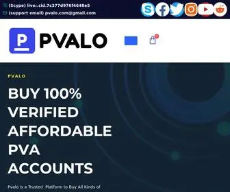 Pvalo.com(Buy 100% Verified Affordable PVA Accounts) Screenshot