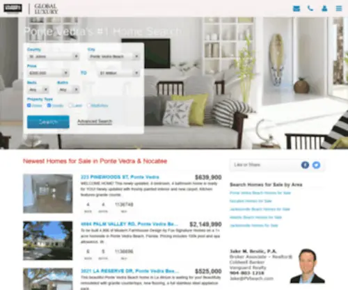 Pvbeach.com(All Ponte Vedra Beach and Nocatee Real Estate Listings) Screenshot