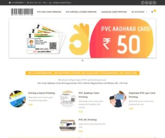 PVccardprinting.in(PVC Card Printing Service Pan Card) Screenshot