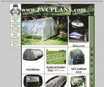 PVCplans.com(FREE plans of PVC pipe structures) Screenshot