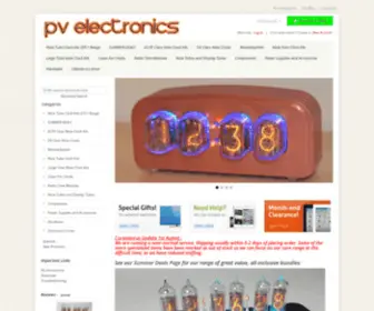 Pvelectronics.co.uk(Nixie Tube Clock Kits) Screenshot