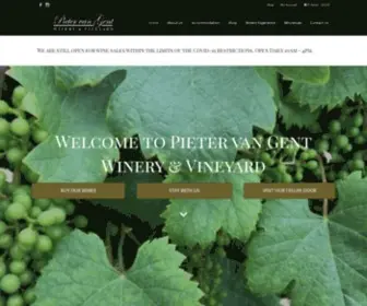 PVgwinery.com(Pieter van Gent Winery & Vineyard) Screenshot