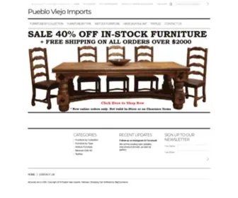 Pvirustic.com(Large selection of Hacienda & Mexican style Rustic Furniture along with an inc) Screenshot