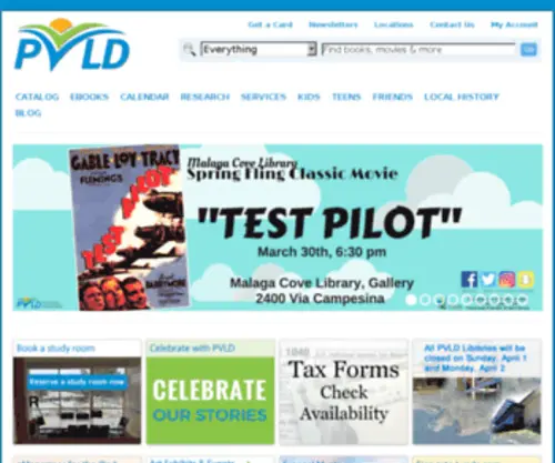 PVLD.mobi(Palos Verdes Library District) Screenshot